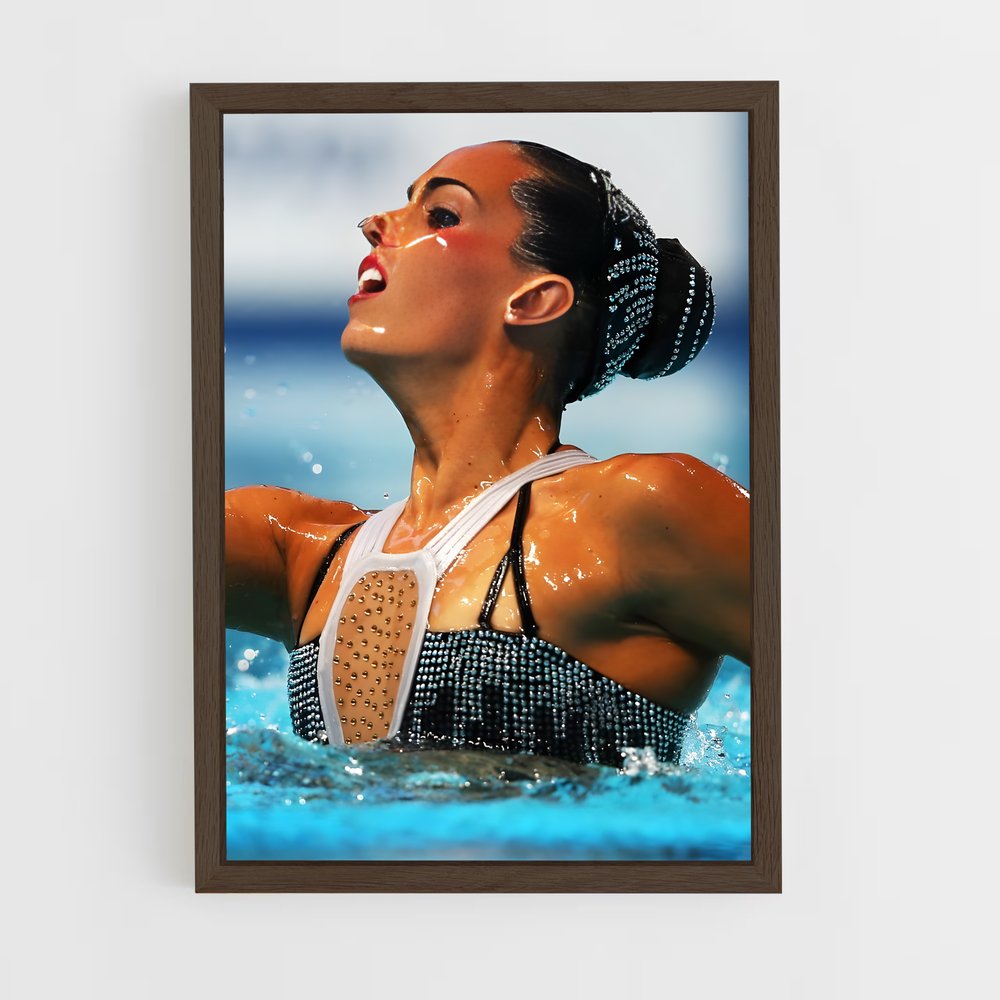 Poster Ona carbonell bleues – affiche Natation synchronisée (vue 5)